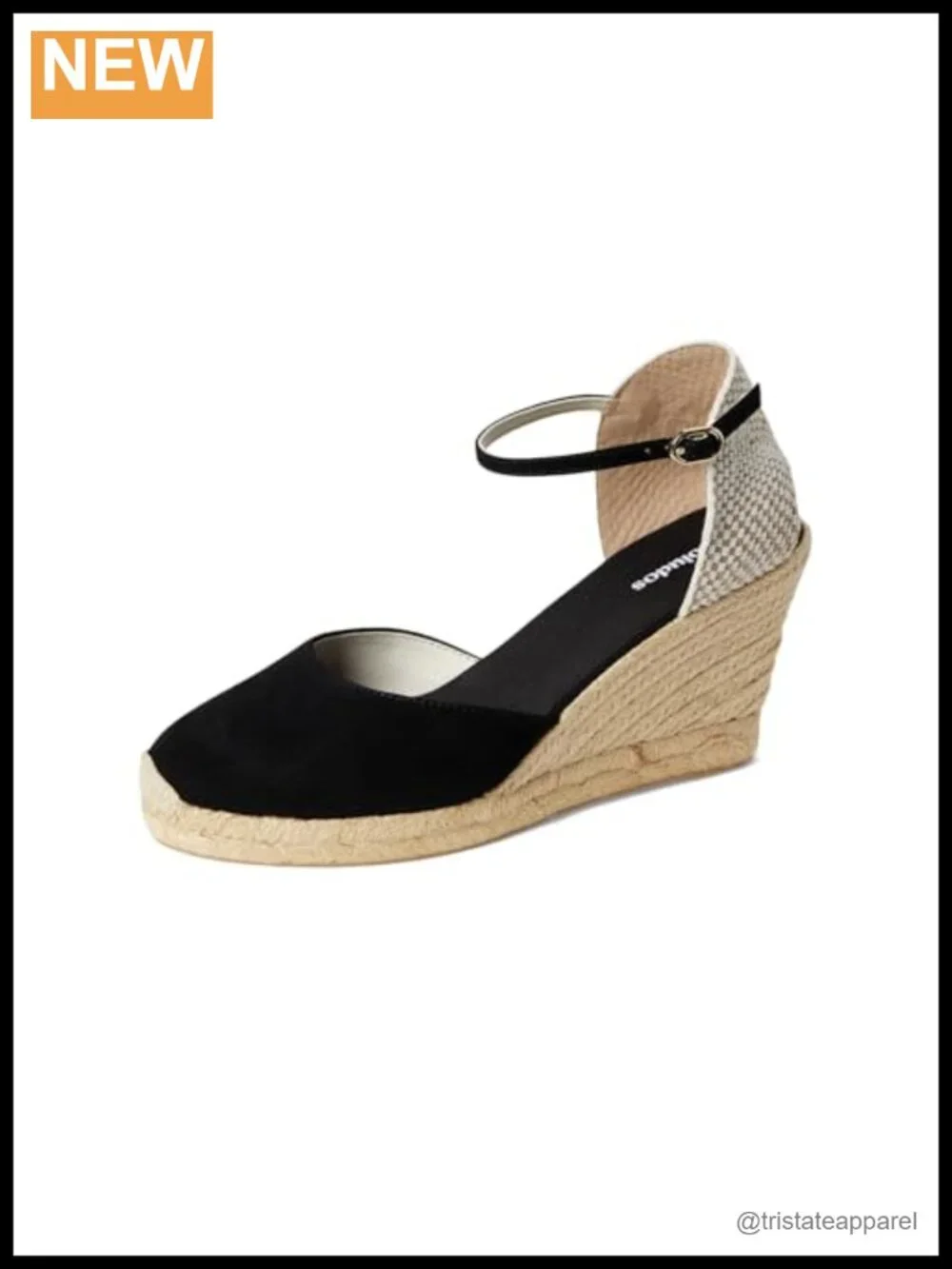 Soludos Marseille Wedge Espadrille Suede Ankle Strap Sandal
